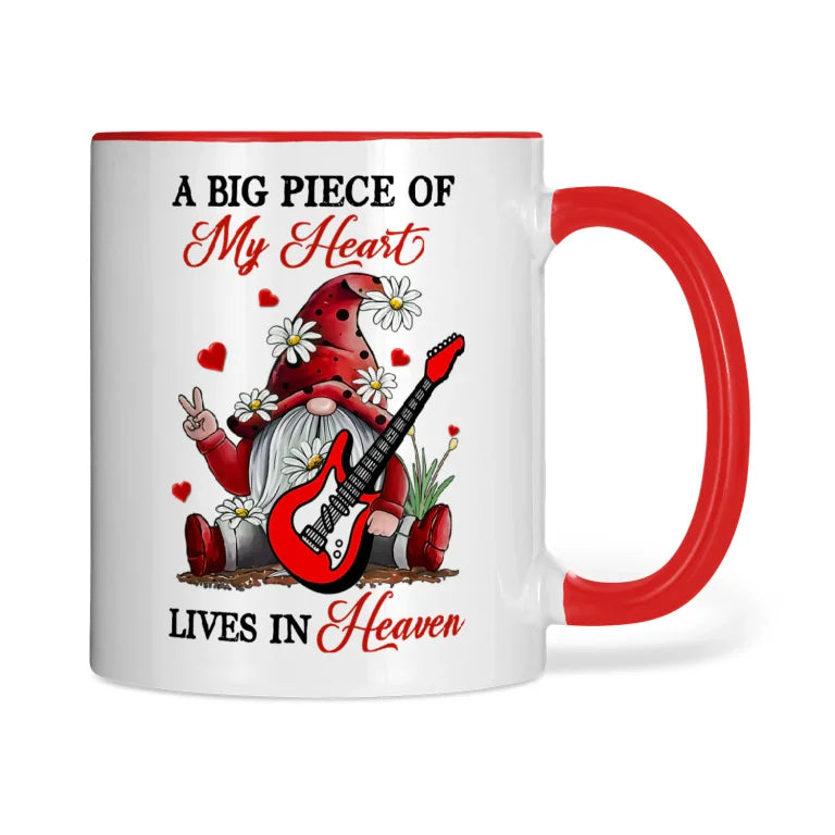 A Big Piece Of My Heart Lives In Heaven Gnome Mug