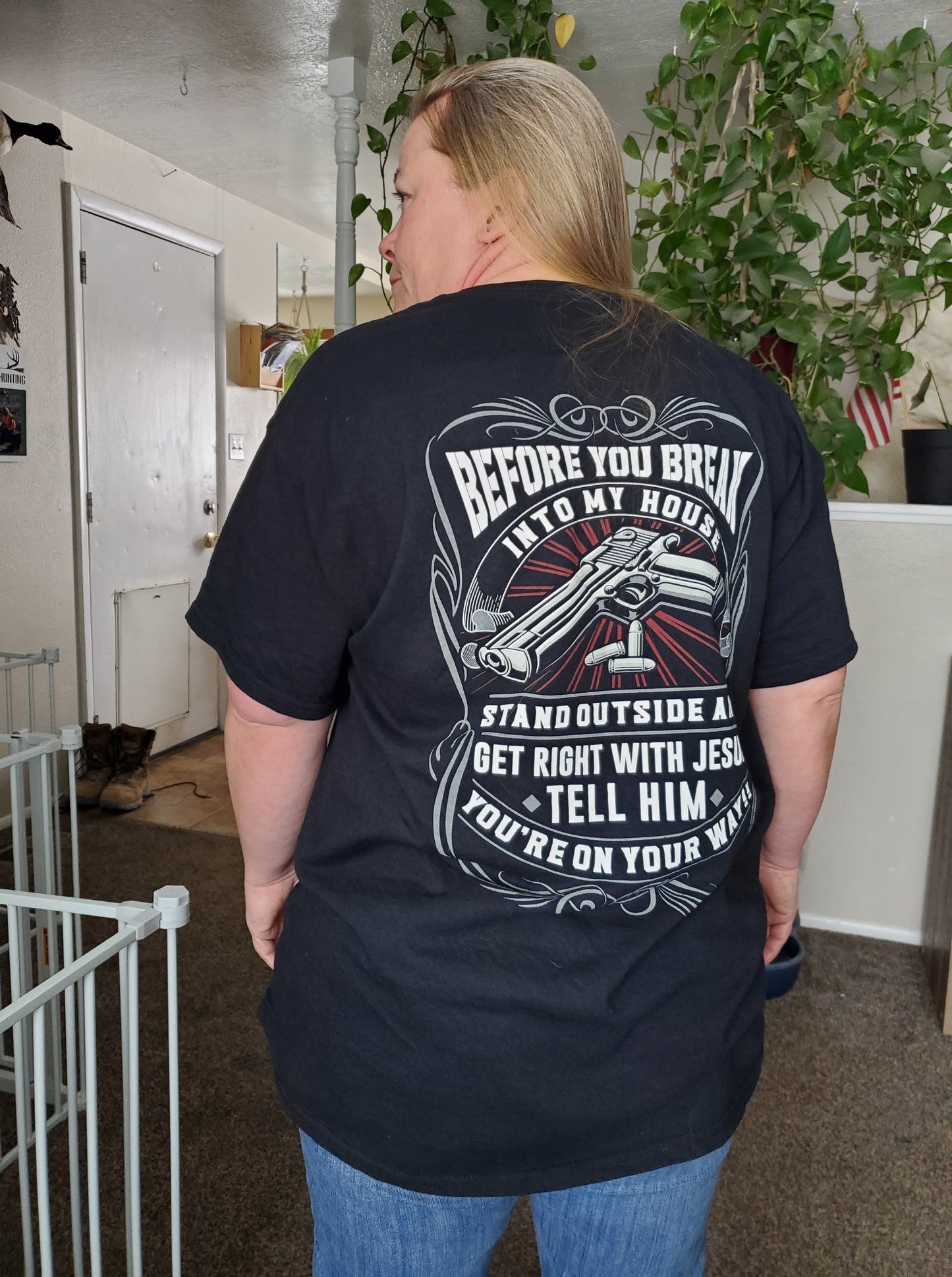 Before you break in to my house back print Shirt