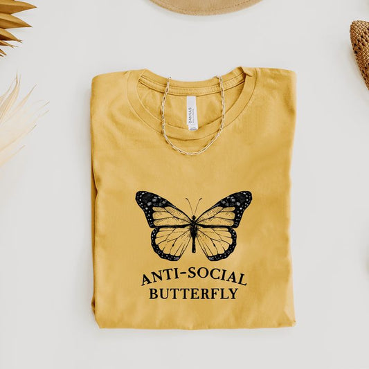 Antisocial butterfly shirt