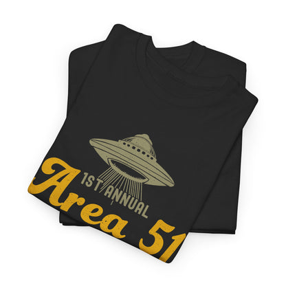 1st Annual Area 51 5K Fun Run Funny Retro Alien Shirt