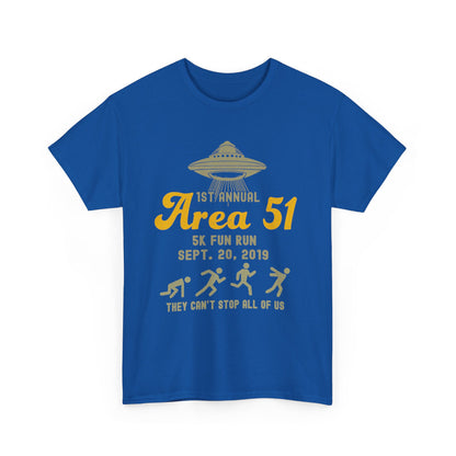 1st Annual Area 51 5K Fun Run Funny Retro Alien Shirt