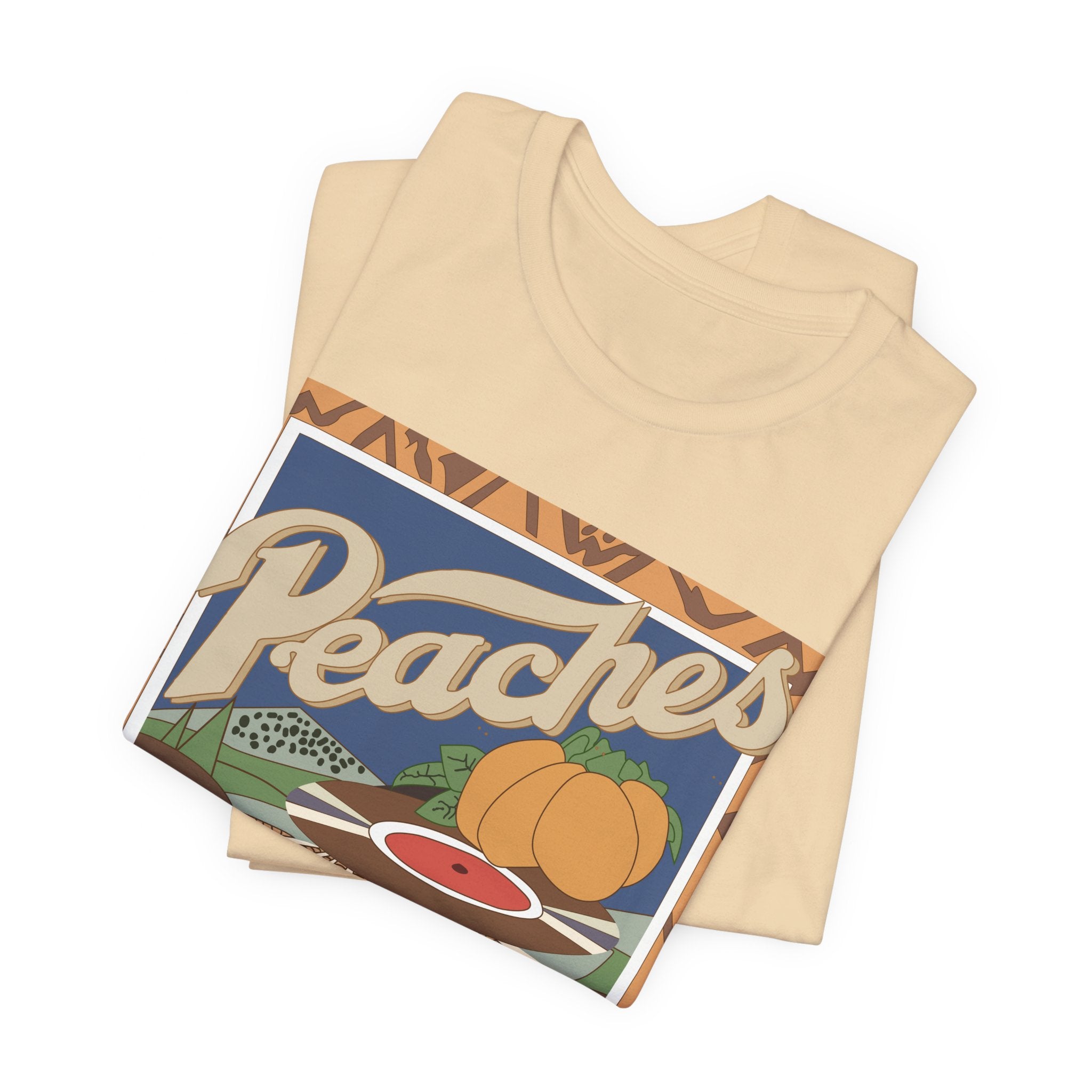 Vintage Peaches Records And Tapes Tshirt