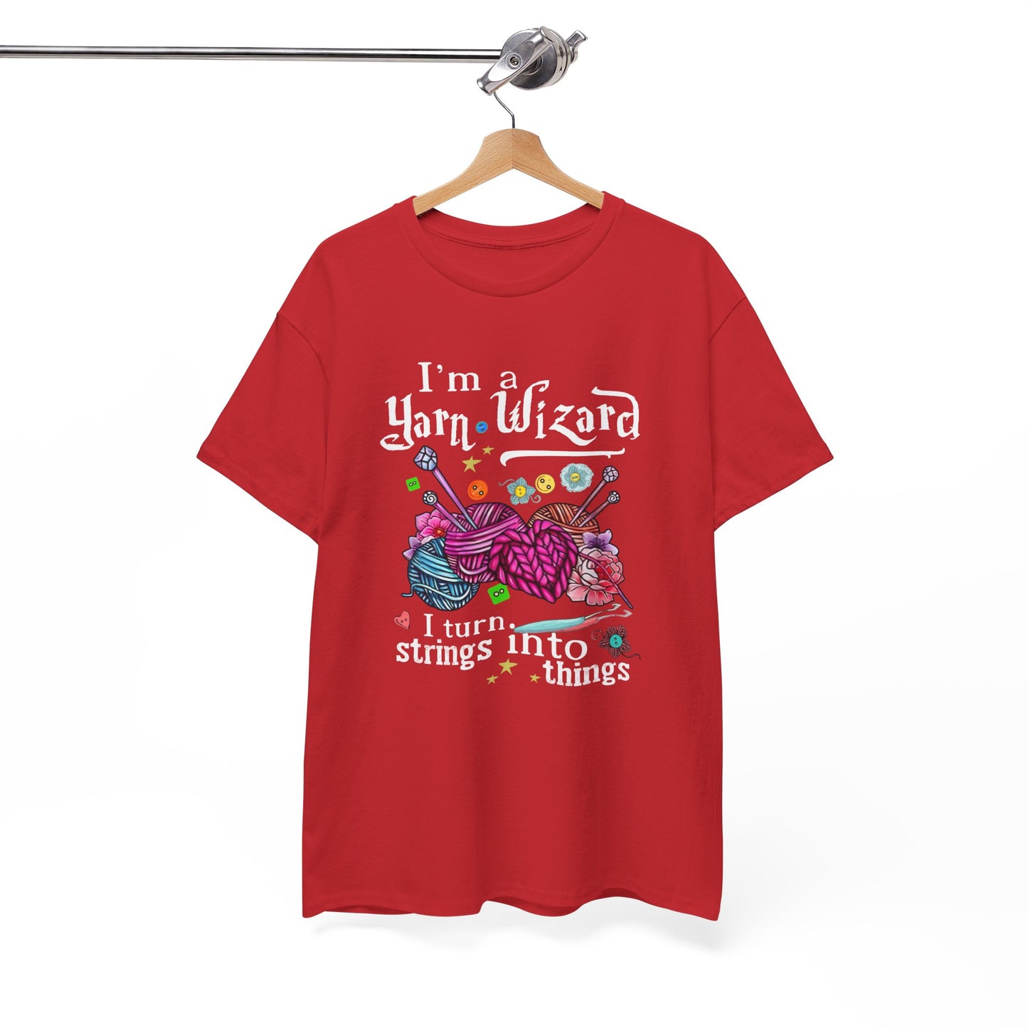 Crochet Knitting with Wizard, I'm A Yarn Wizard I Turn Strings into Things Shirt