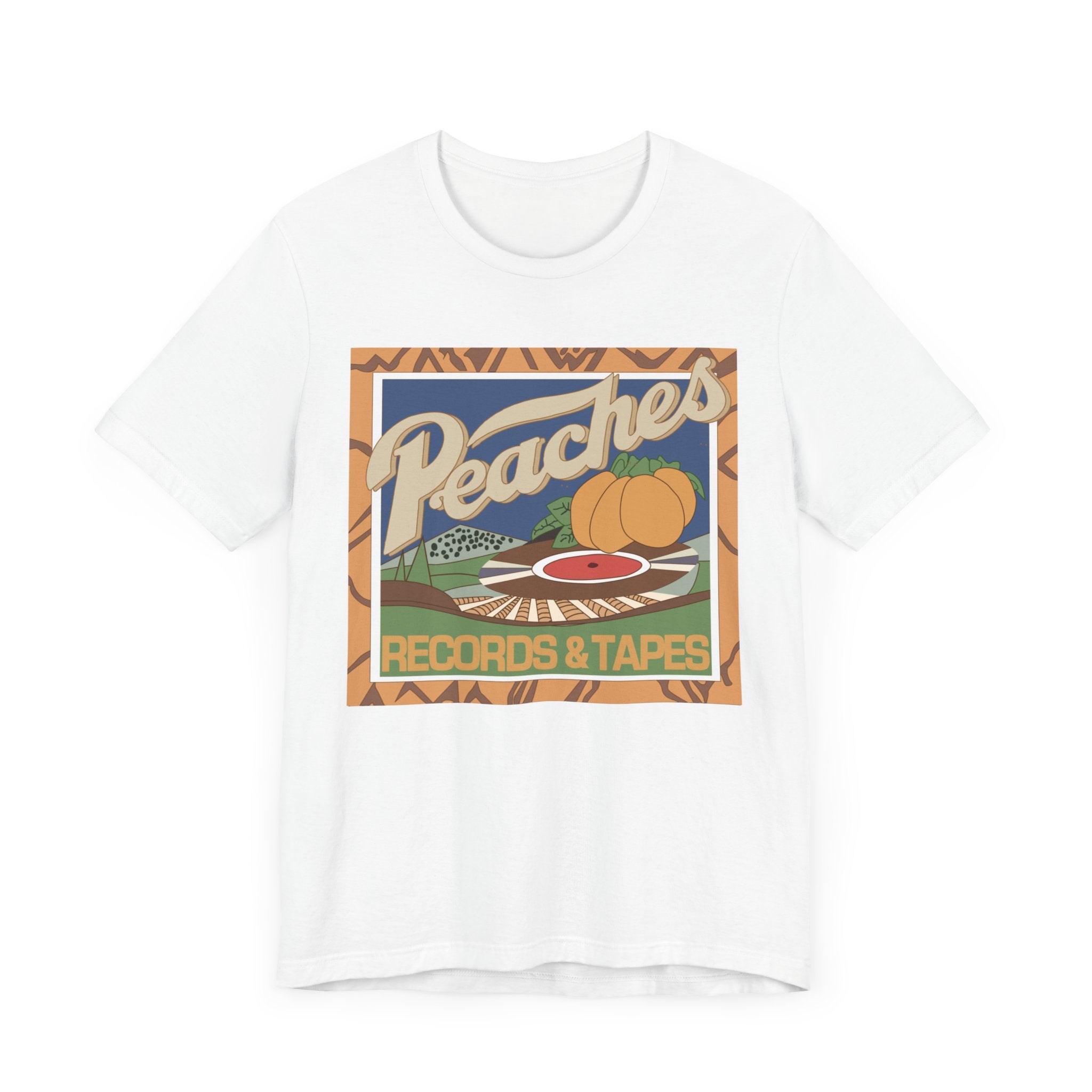 Vintage Peaches Records And Tapes Tshirt