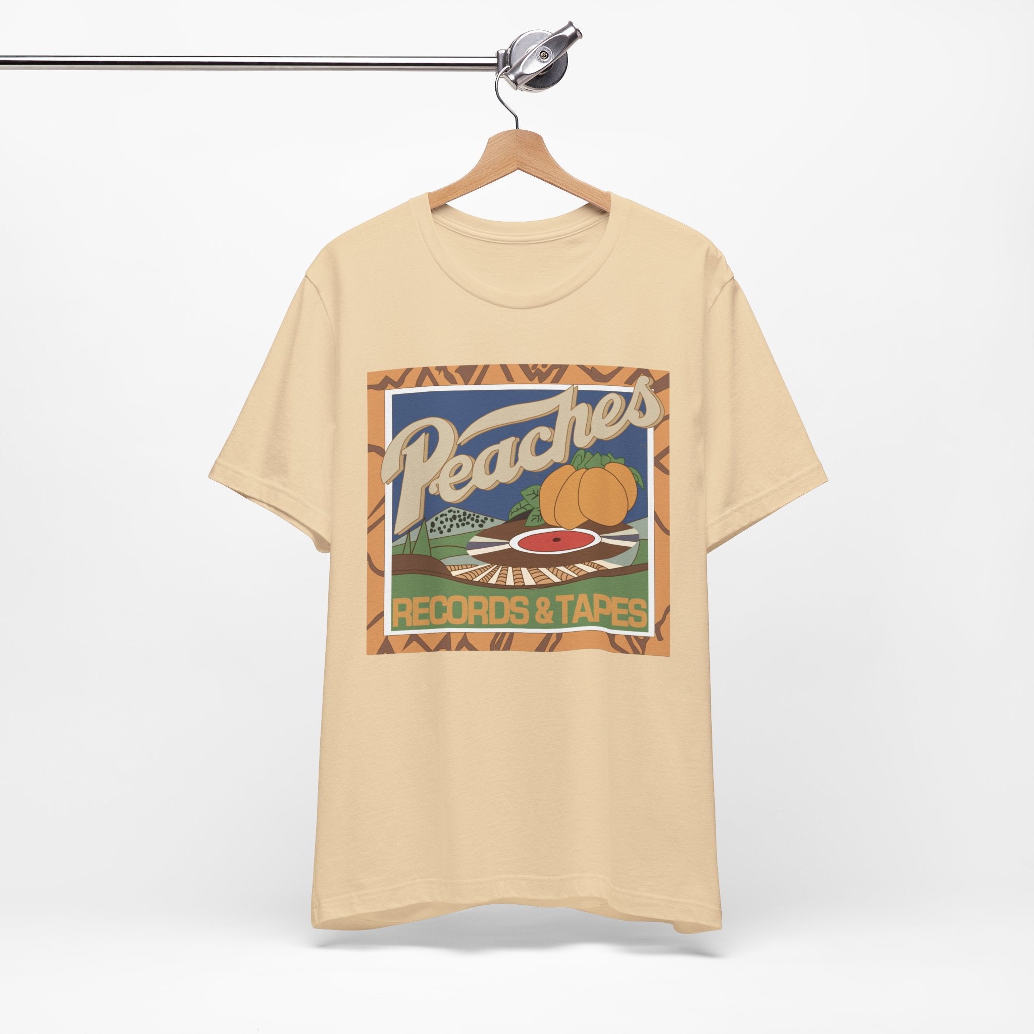 Vintage Peaches Records And Tapes Tshirt