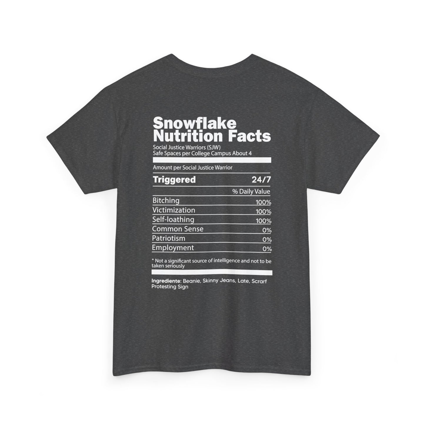 Snowflake Nutrition Facts Shirt