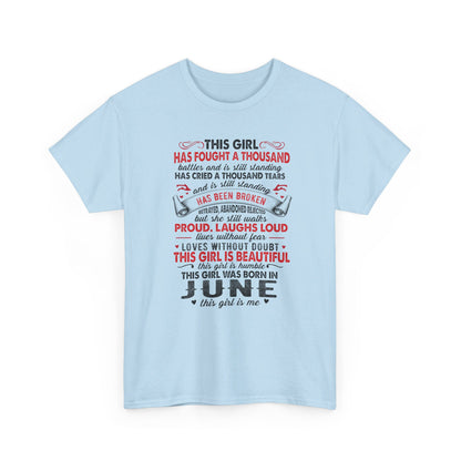 This girl was born in June this girl is me, birthday Shirt