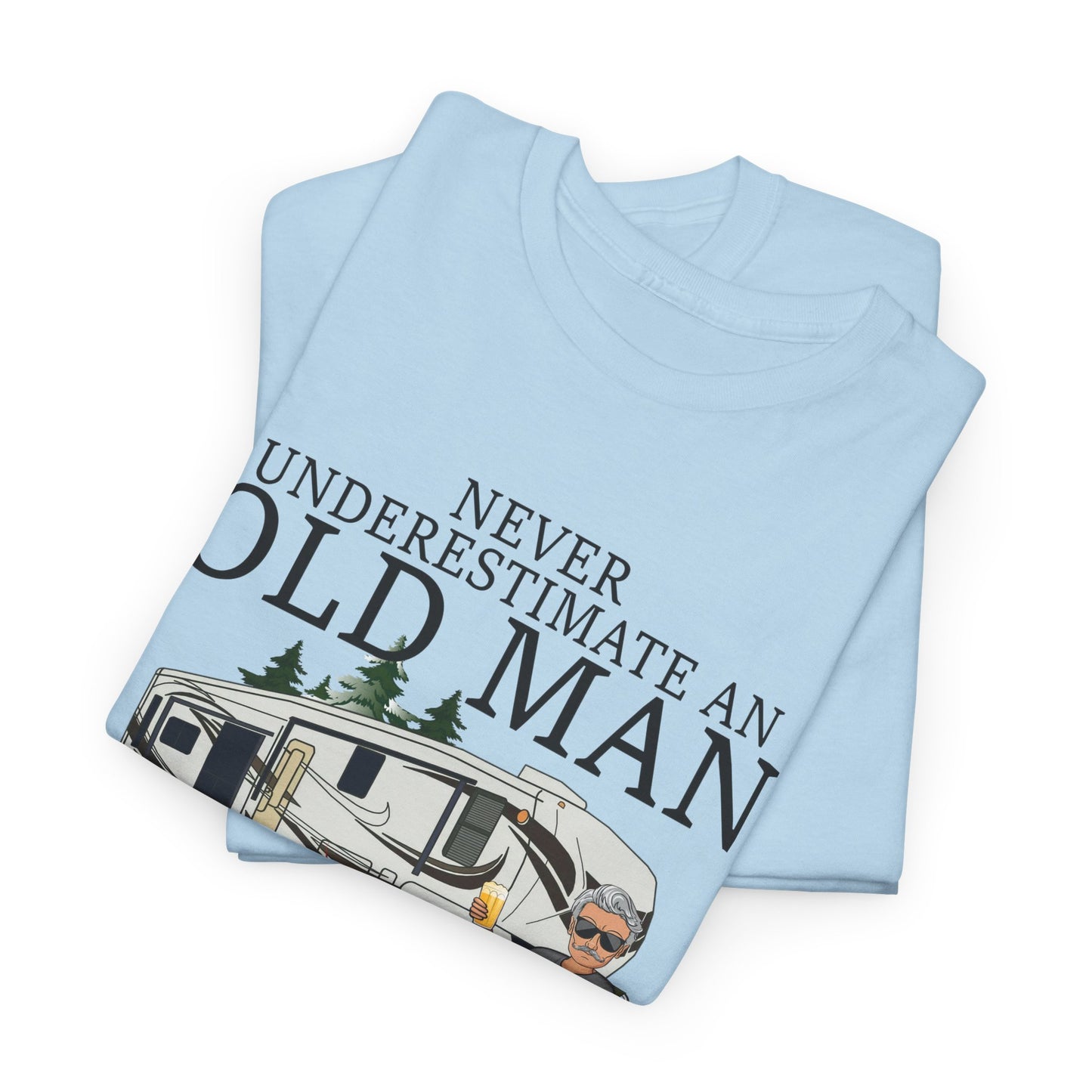 Never Underestimate An April Old Man Who Loves Camping Shirt