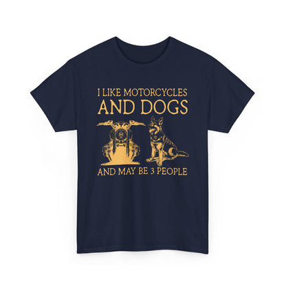 I like motorcycles and dogs german shepherd Shirt