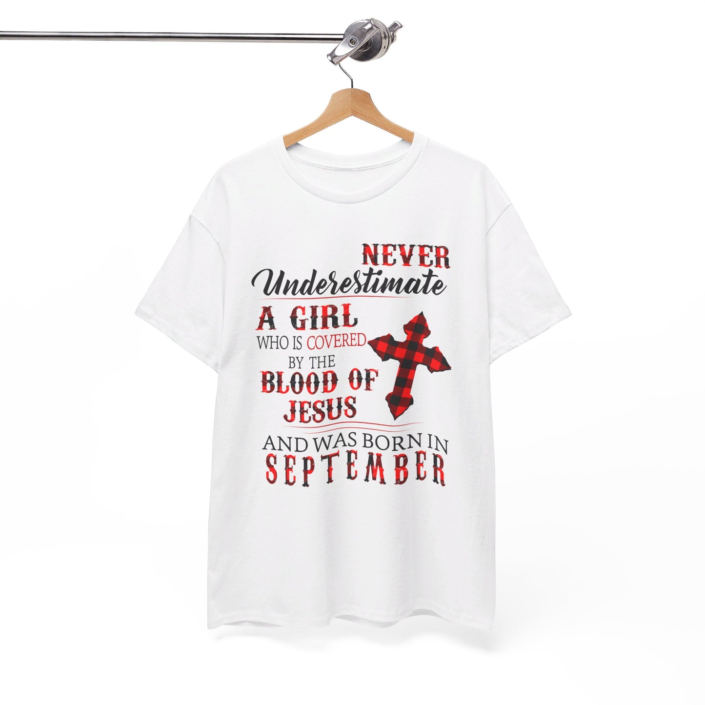 Never Underestimate A Girl Covered By The Blood Of Jesus And Born In October Shirt