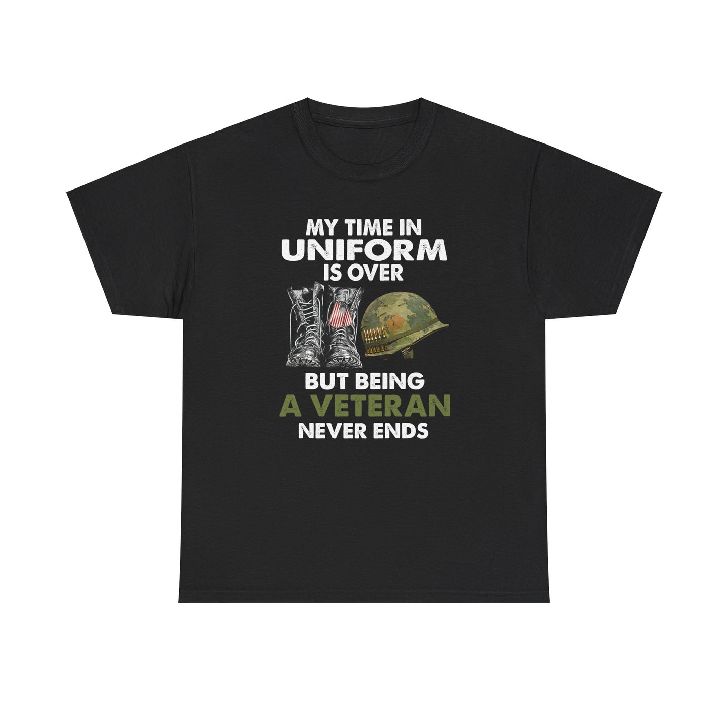 My Time In Uniform Is Over But Being Veteran Is Never Ends Shirt