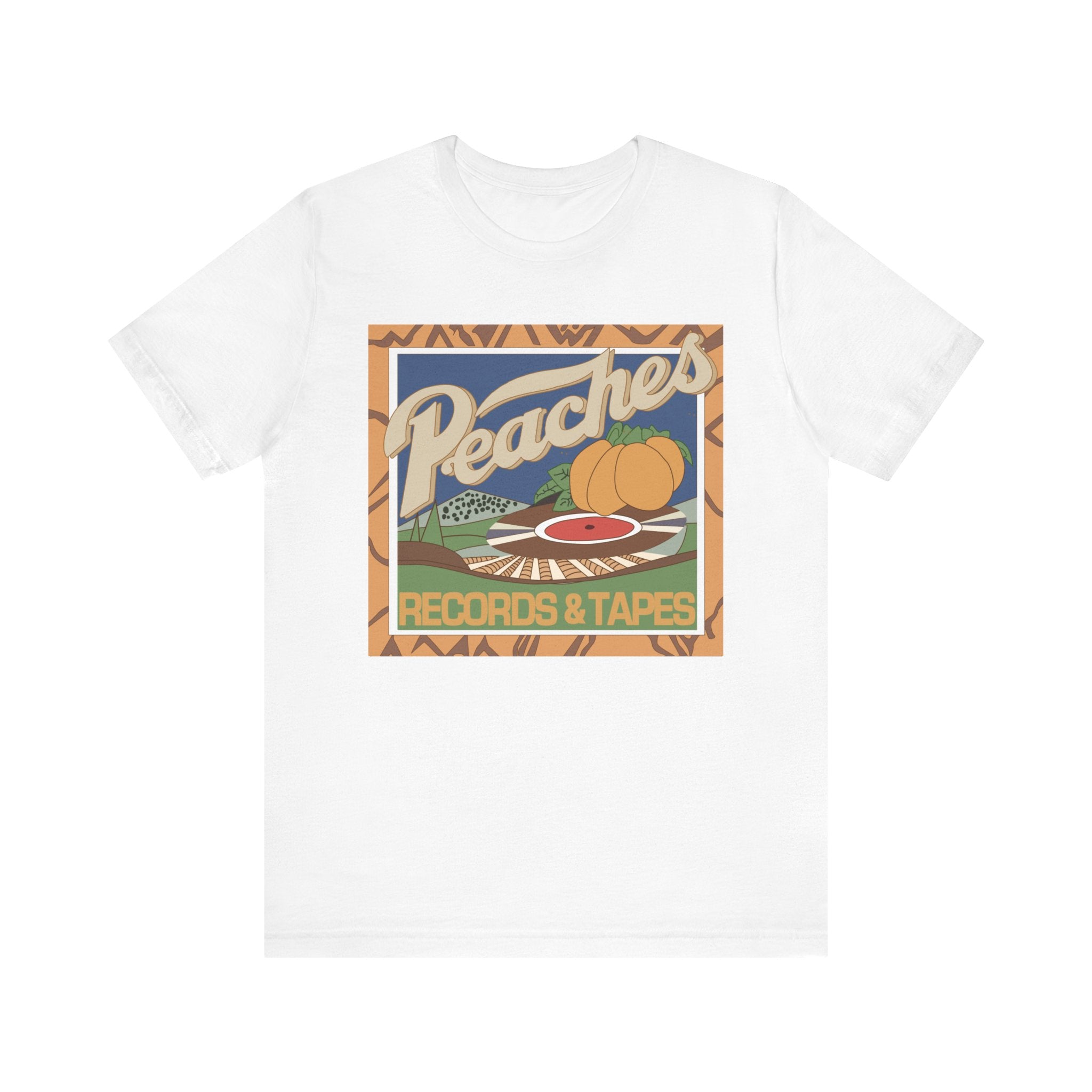 Vintage Peaches Records And Tapes Tshirt