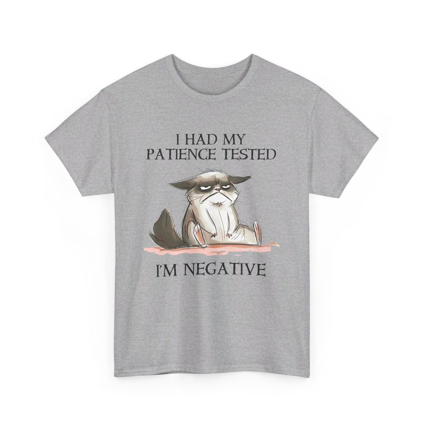 Cat I Had My Patience Tested I'm Negative Shirt