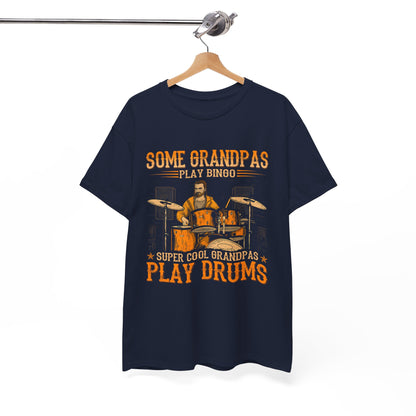 Super Cool Grandpas Play Drums T-Shirt