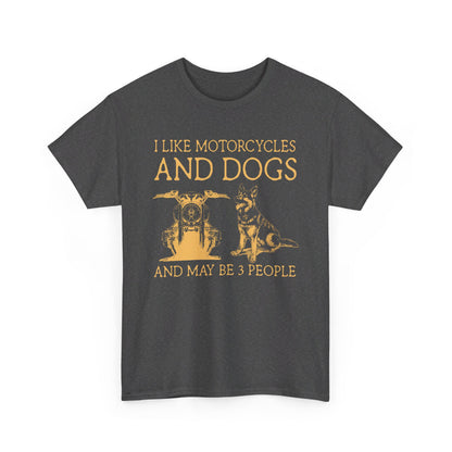 I like motorcycles and dogs german shepherd Shirt