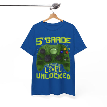 5th Grade Level Unlocked Video Gamer Back to School T-Shirt