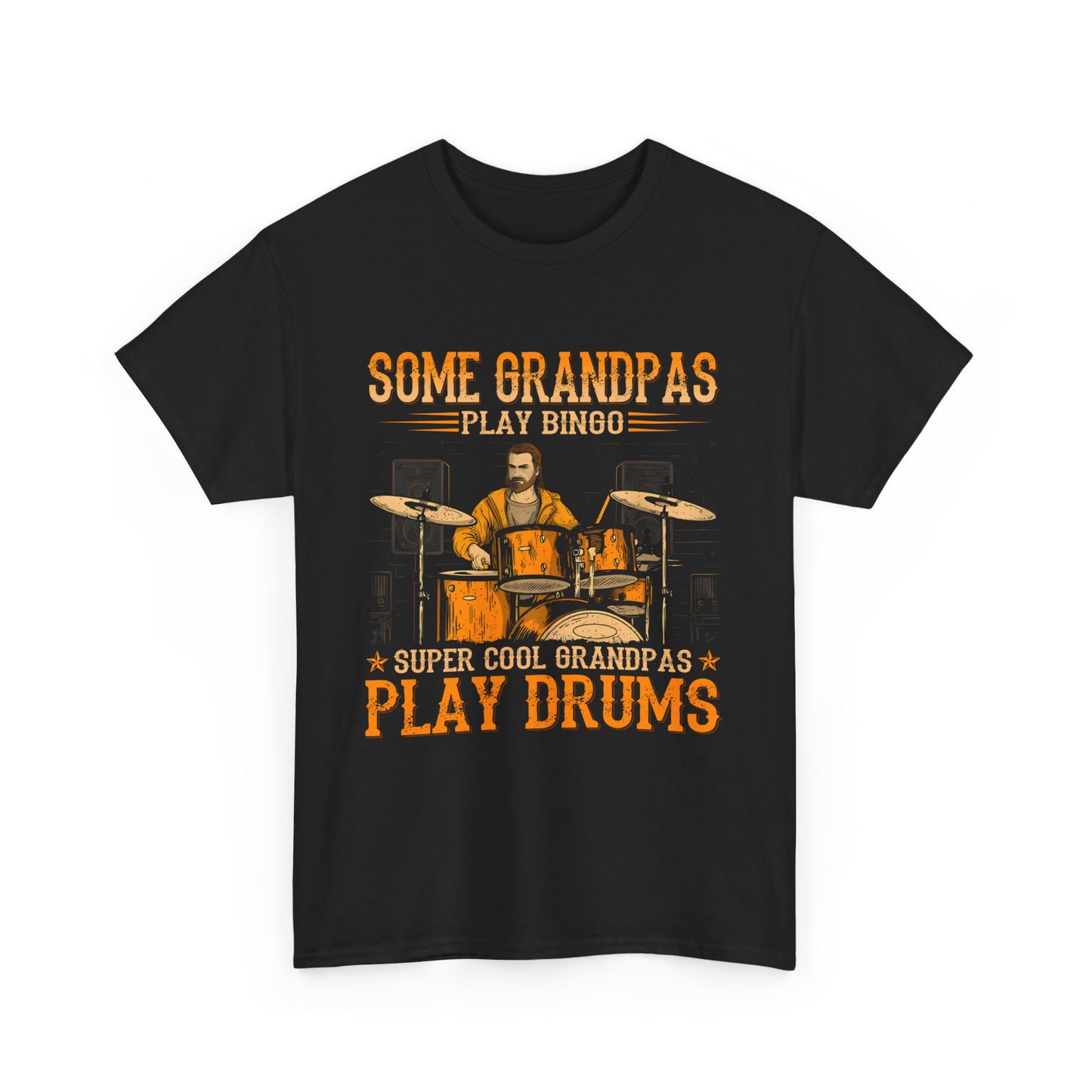 Super Cool Grandpas Play Drums T-Shirt