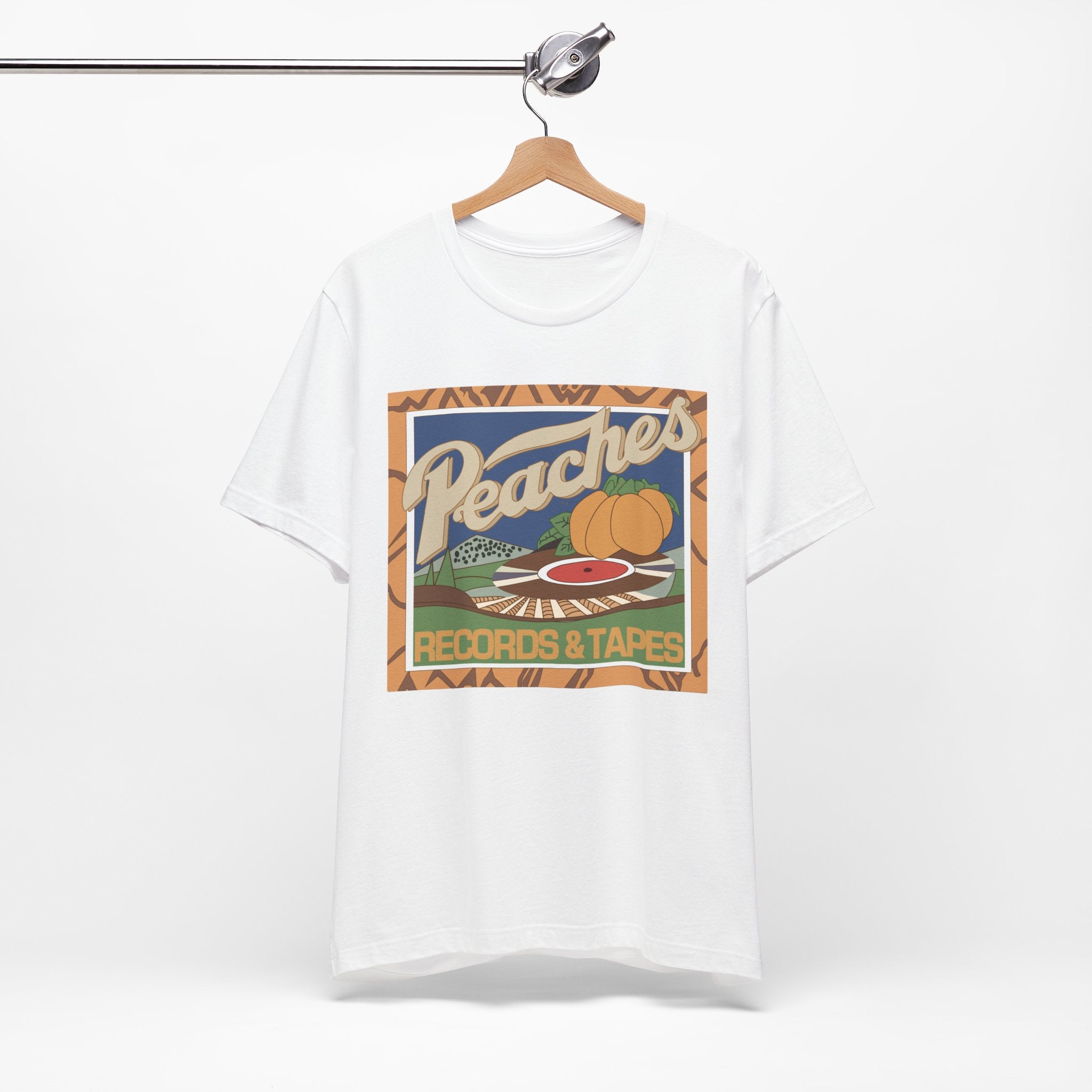Vintage Peaches Records And Tapes Tshirt