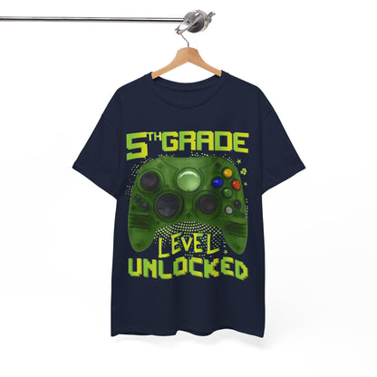 5th Grade Level Unlocked Video Gamer Back to School T-Shirt