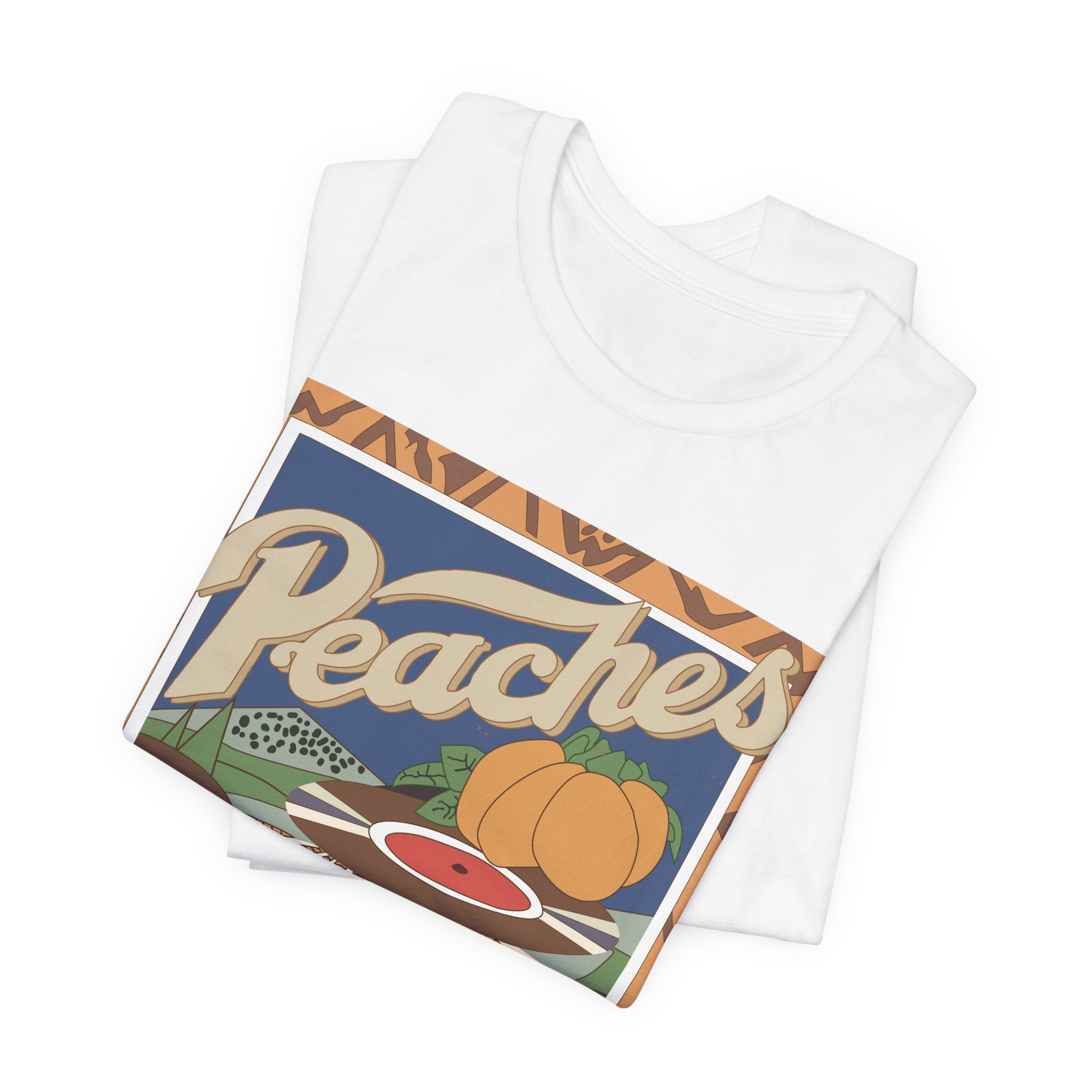 Vintage Peaches Records And Tapes Tshirt