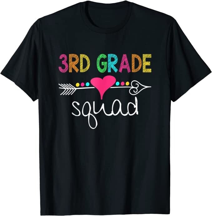 3rd Grade Squad Third Teacher Student Team Back To School T-Shirt