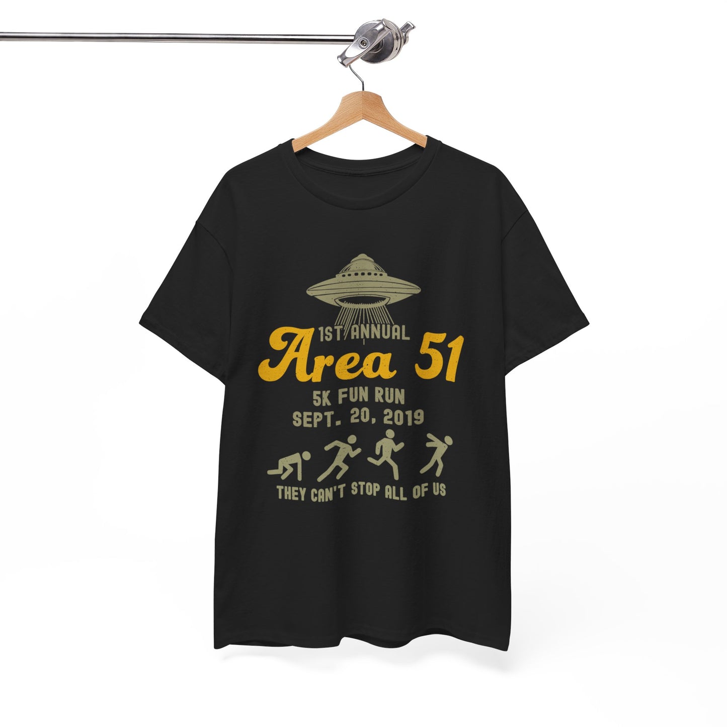 1st Annual Area 51 5K Fun Run Funny Retro Alien Shirt