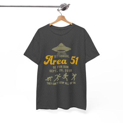 1st Annual Area 51 5K Fun Run Funny Retro Alien Shirt