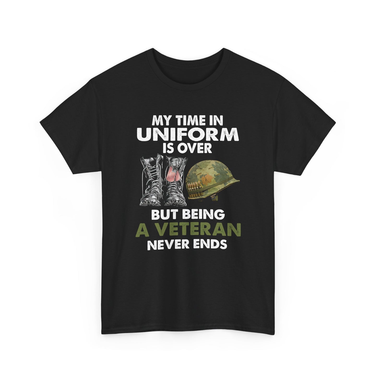 My Time In Uniform Is Over But Being Veteran Is Never Ends Shirt