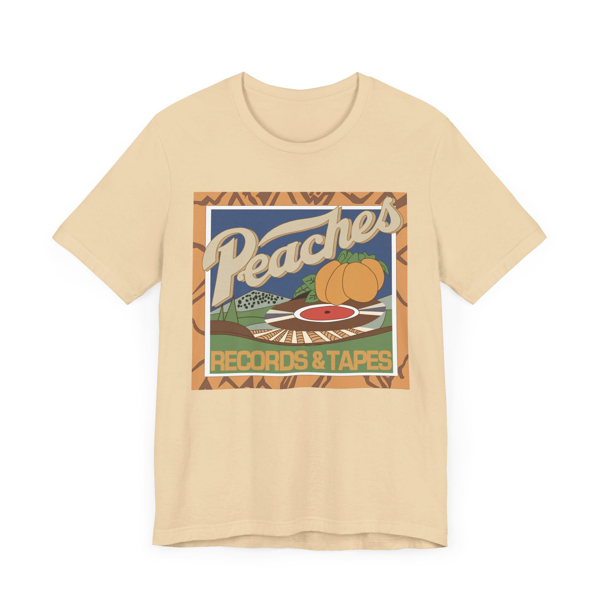 Vintage Peaches Records And Tapes Tshirt