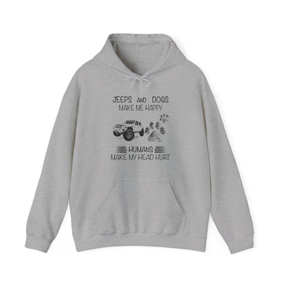 Jeeps And Dogs Make Me Happy Hoodie