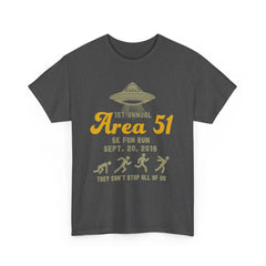 1st Annual Area 51 5K Fun Run Funny Retro Alien Shirt