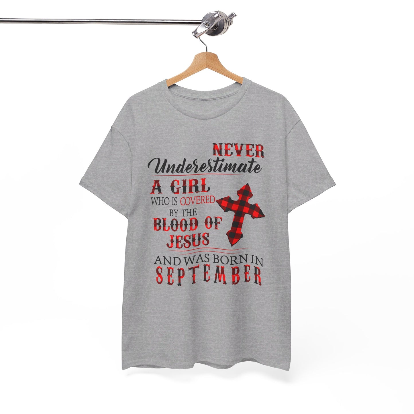 Never Underestimate A Girl Covered By The Blood Of Jesus And Born In October Shirt