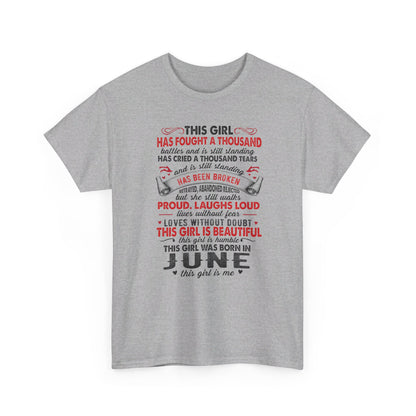 This girl was born in June this girl is me, birthday Shirt