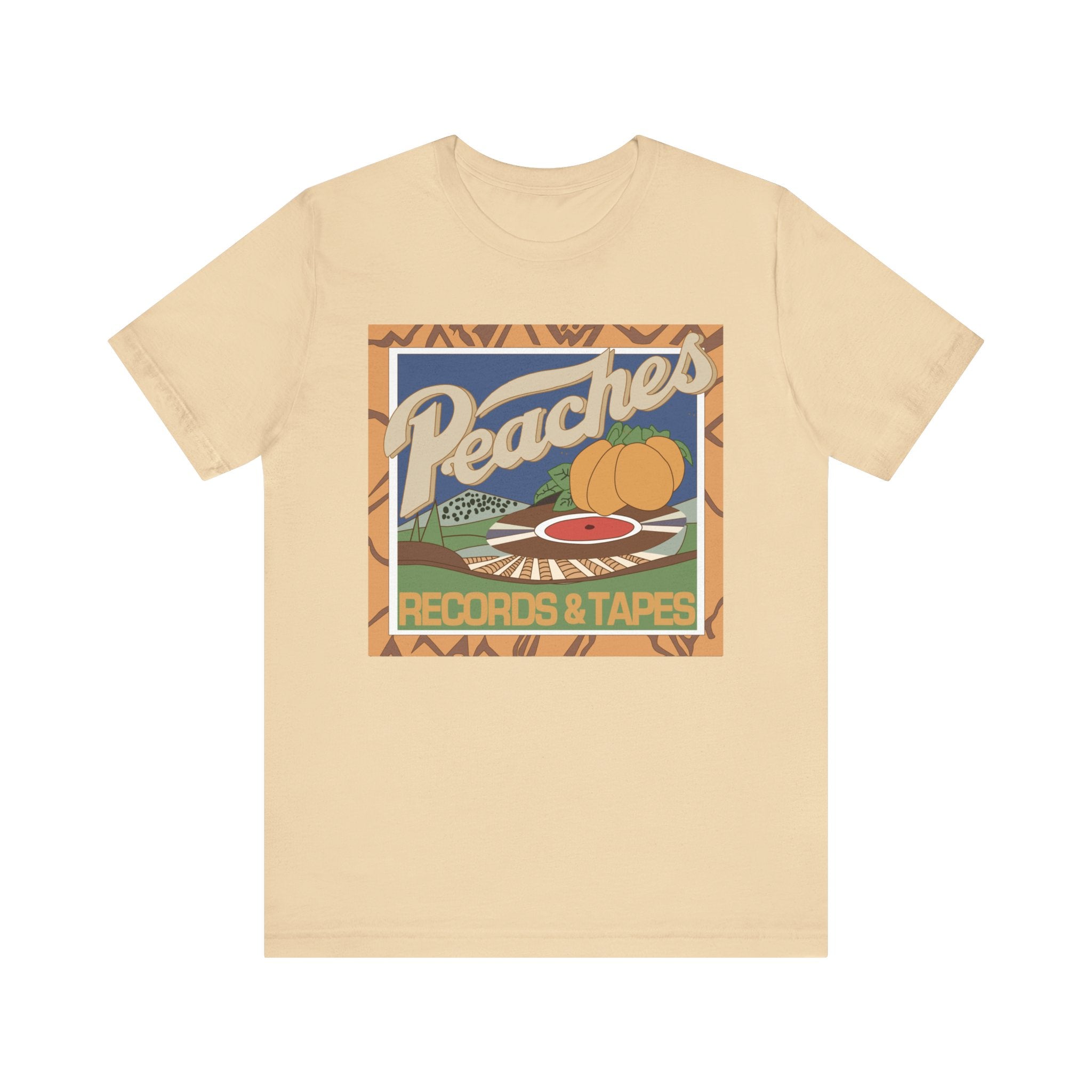 Vintage Peaches Records And Tapes Tshirt