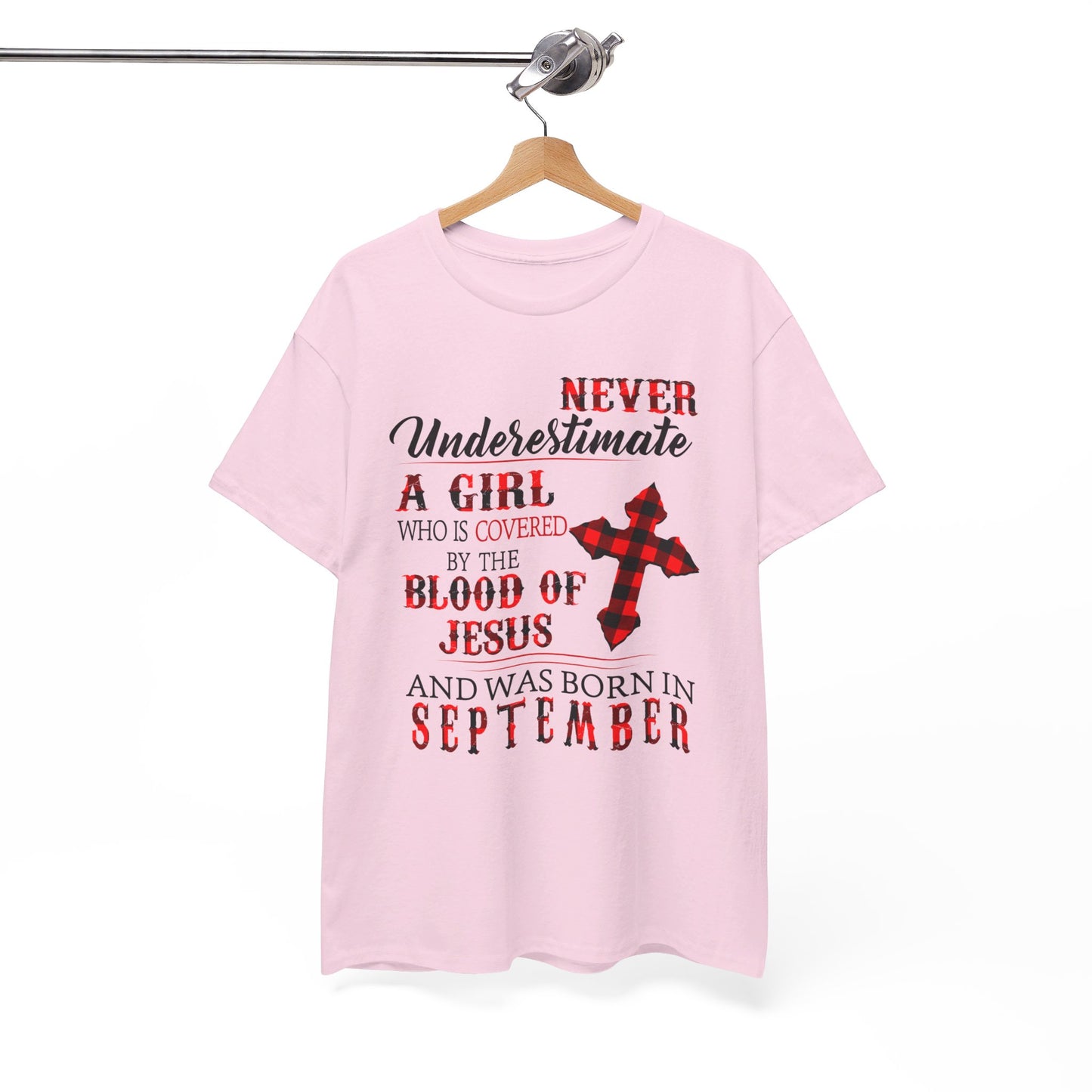 Never Underestimate A Girl Covered By The Blood Of Jesus And Born In October Shirt