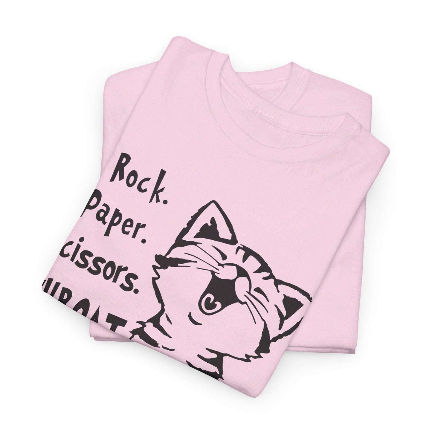 Rock paper scissors throat punch I win cat Shirt