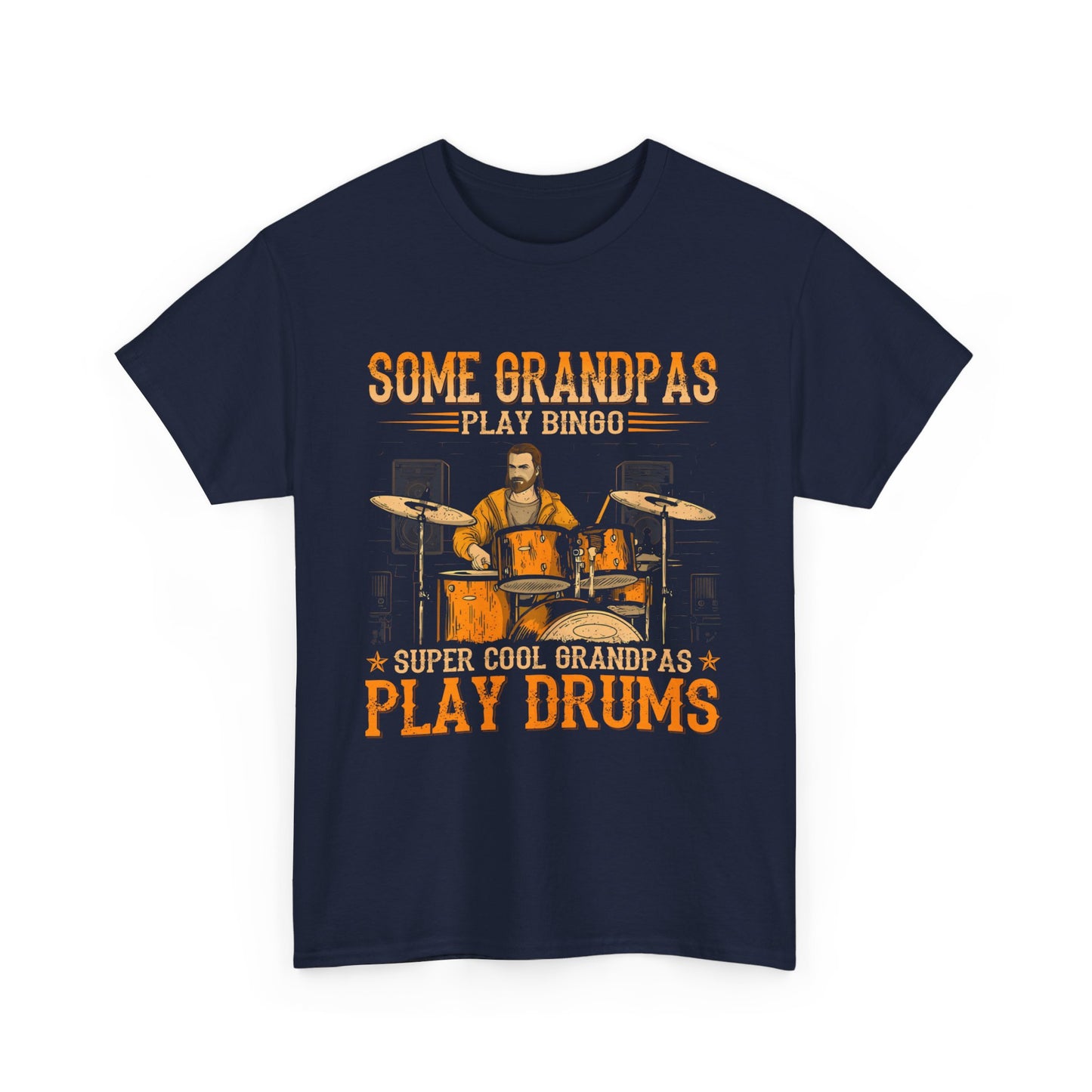 Super Cool Grandpas Play Drums T-Shirt