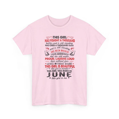 This girl was born in June this girl is me, birthday Shirt