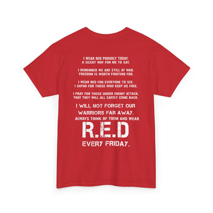 On Friday we wear red remember everyone deployed Shirt