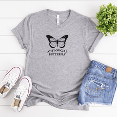 Antisocial butterfly shirt
