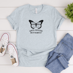 Antisocial butterfly shirt