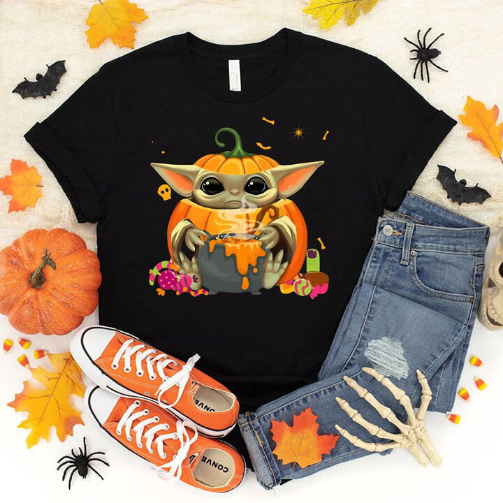 Baby Yoda Happy Halloween Shirt