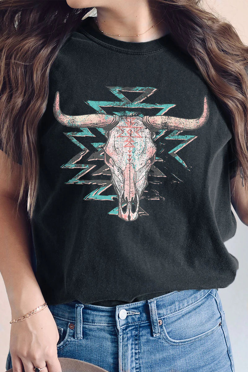 Boho Cow Skull Shirt