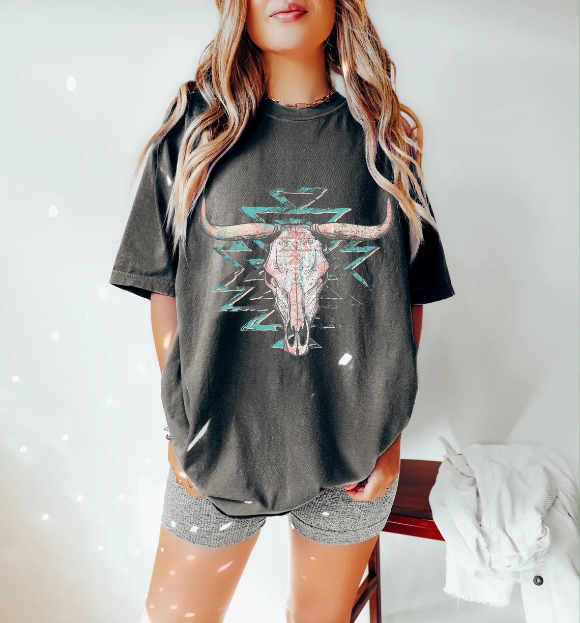 Boho Cow Skull Shirt