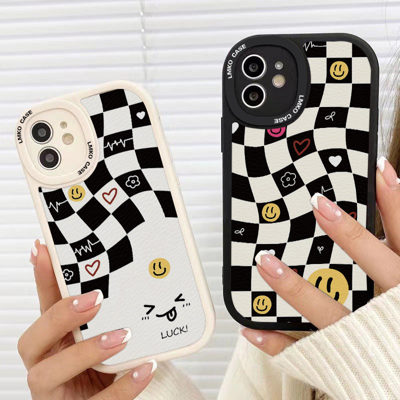 Checkered Smiley iPhone Case