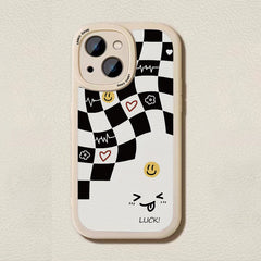 Checkered Smiley iPhone Case
