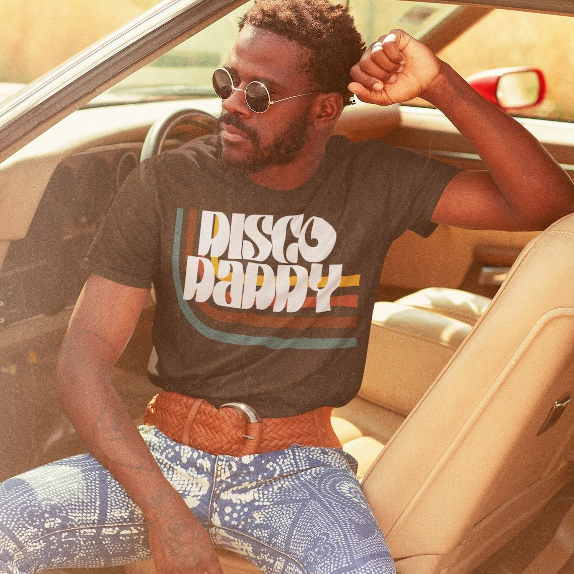 Disco daddy stripe 70s T Shirt