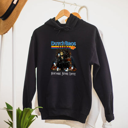 Dutch Bros Nightmare Before Coffee - Horror Halloween Hoodie