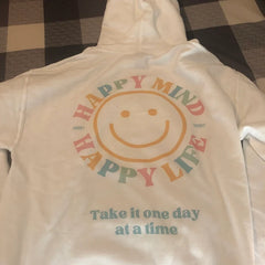 Happy Mind Happy Life Smiley Face Hoodie