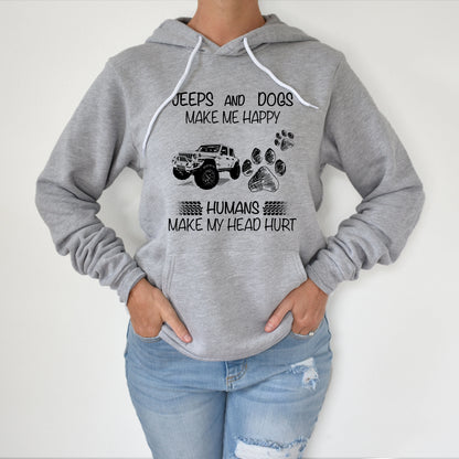 Jeeps And Dogs Make Me Happy Hoodie